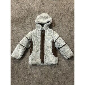 Vintage Weather Tamer Faux Fur Hooded Coat Youth Size Coxy Retro Jacket